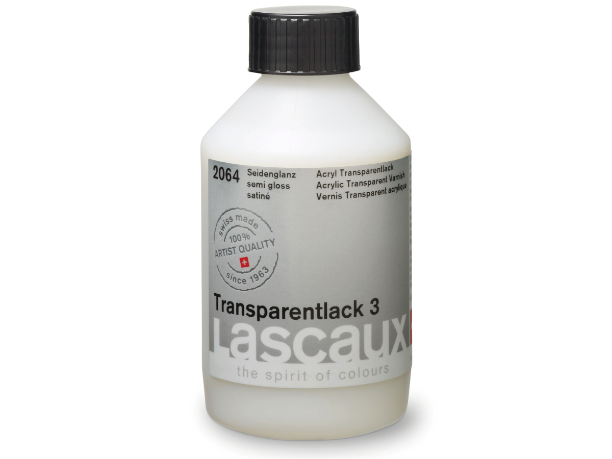Lascaux - Transparent Varnish 3 Semi-Gloss Bottles Of 250 Ml