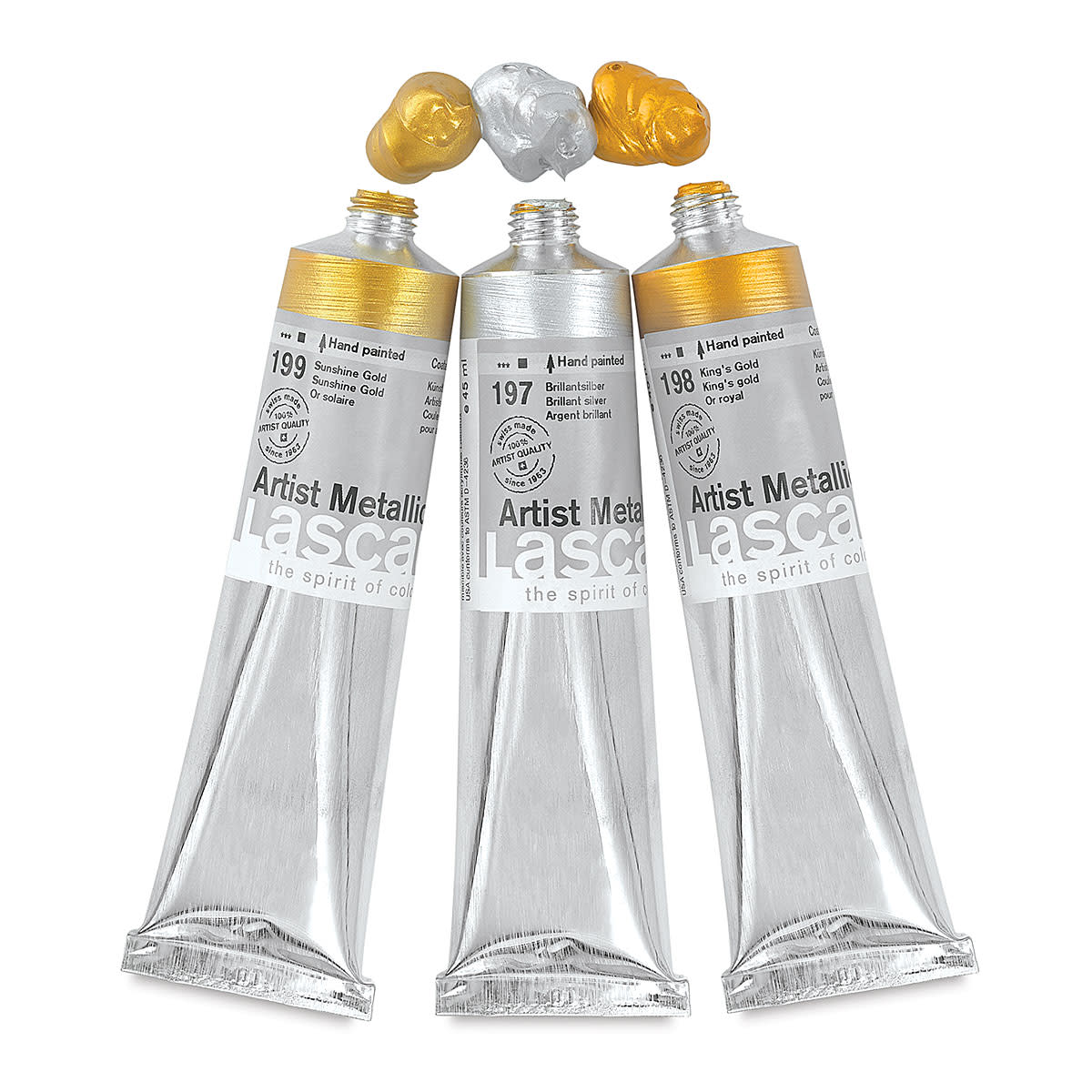 Lascaux - Artist Metallics Set 3 Tubes Of 45 Ml