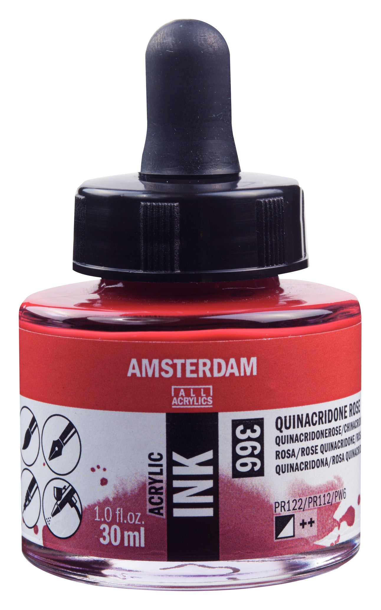 Amsterdam - Acrylinkt Fles 30 Ml Quinacridoneroze 366