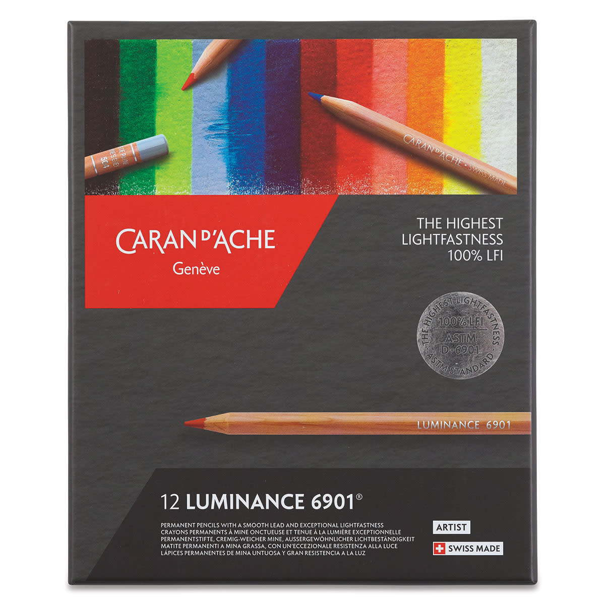 Caran D'Ache - Colour Pencil Maxi Black Uv 12
