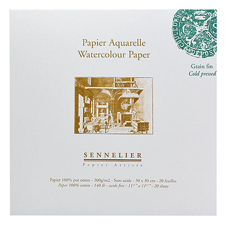 Sennelier - Bloc Aquarelle Satiné 14,8X10,5Cm 20 Feu
