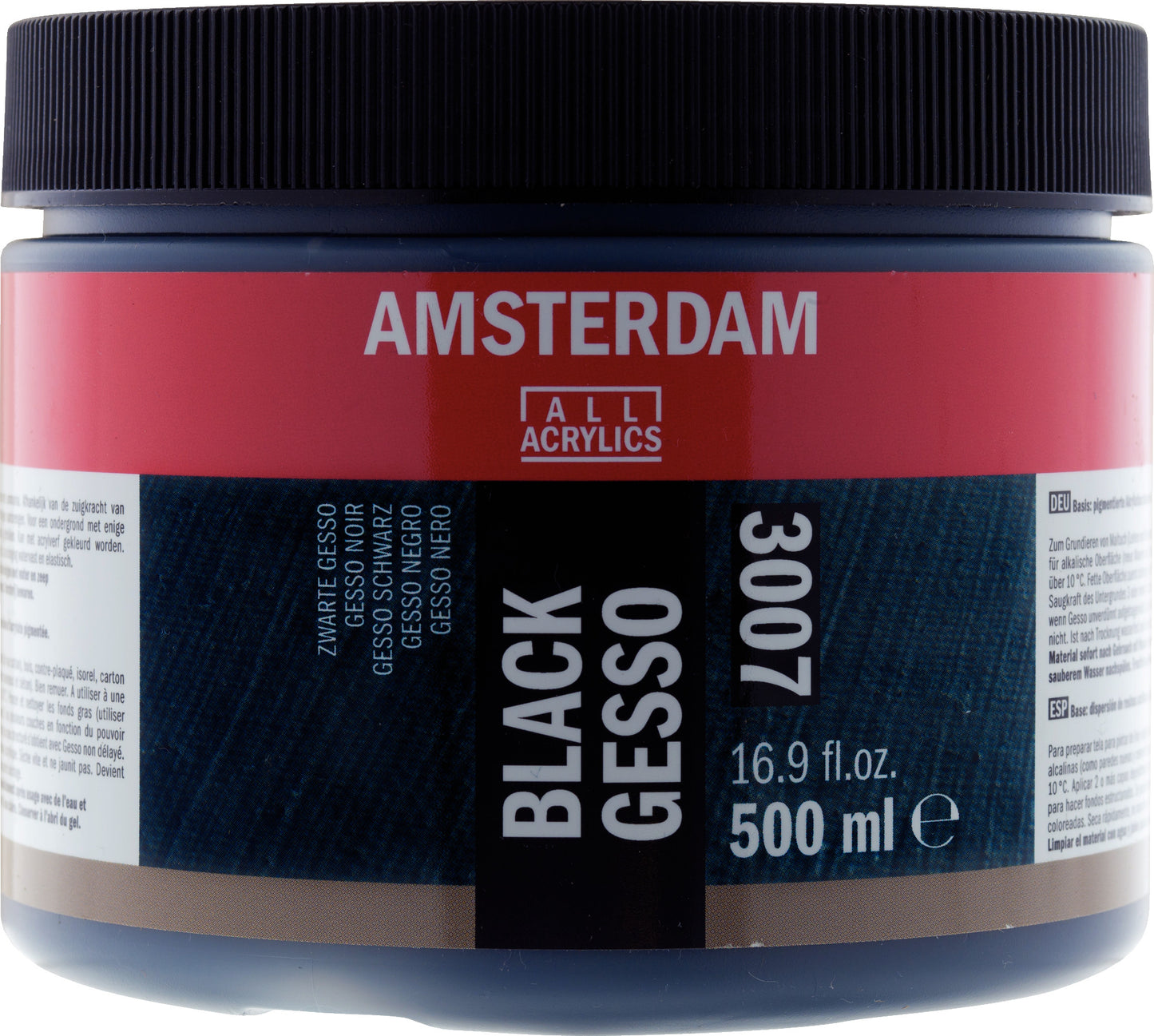 Amsterdam - Zwart Gesso 007 Pot 500 Ml