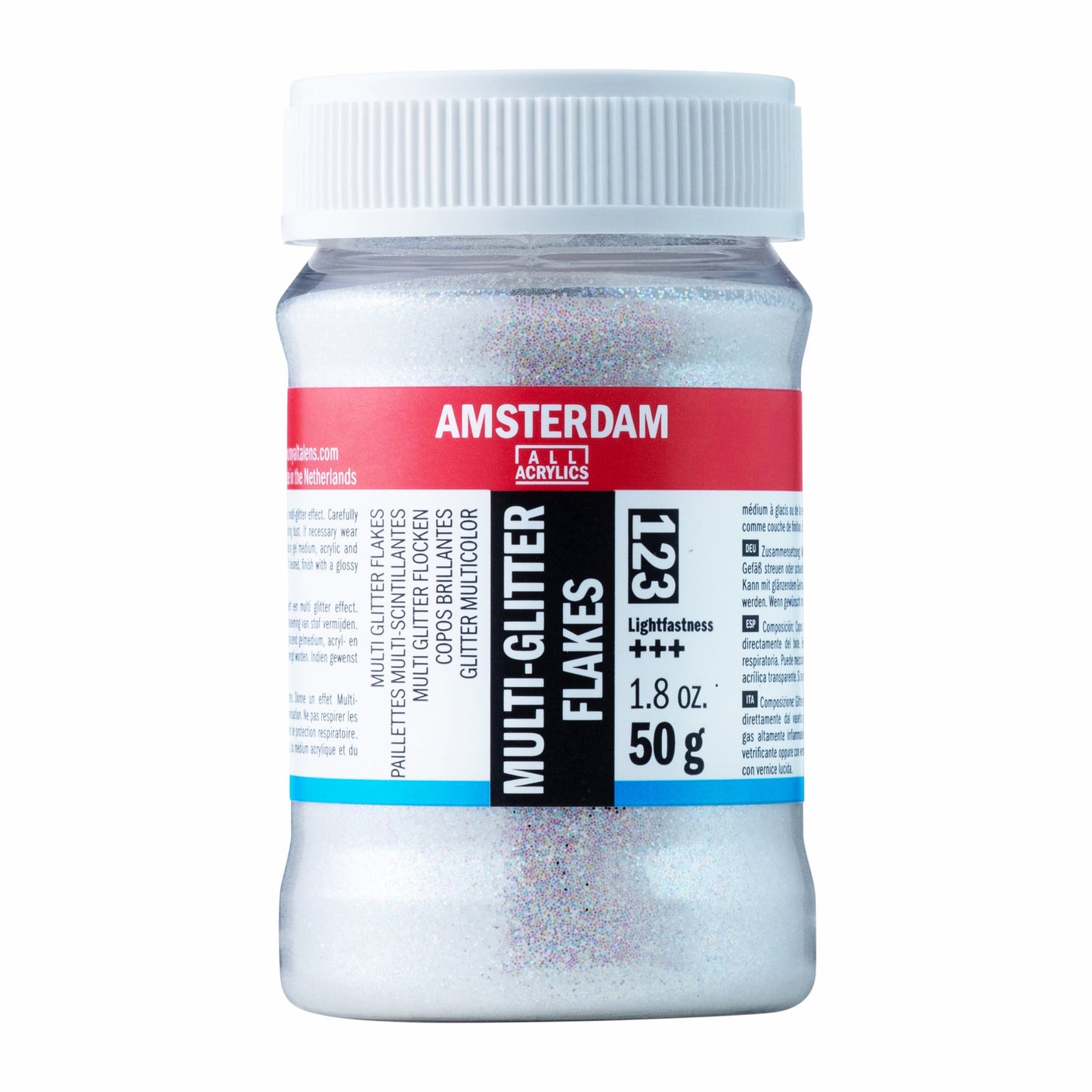 Amsterdam - Veelkleurige Glitter Flakes 50 G 123 Pot 75 Ml