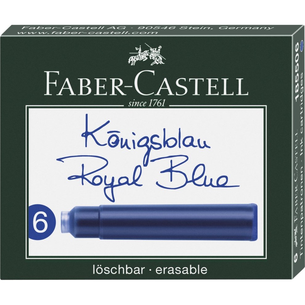 Faber Castell - Fc Inktpatronen Blauw 6Stuks