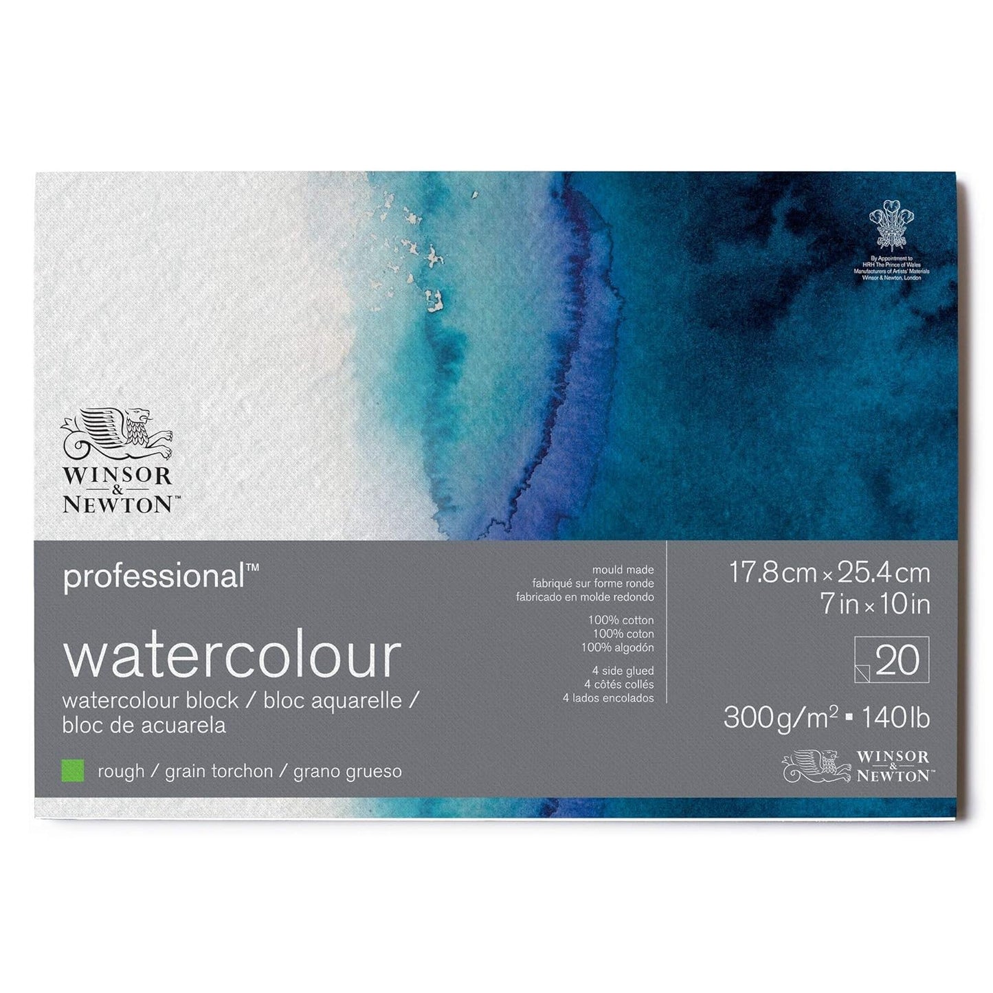 Winsor & Newton - Prof Aquarelpapier Gt Blok 300Gr 20 Vel 17,8X25,4Cm Uv 1