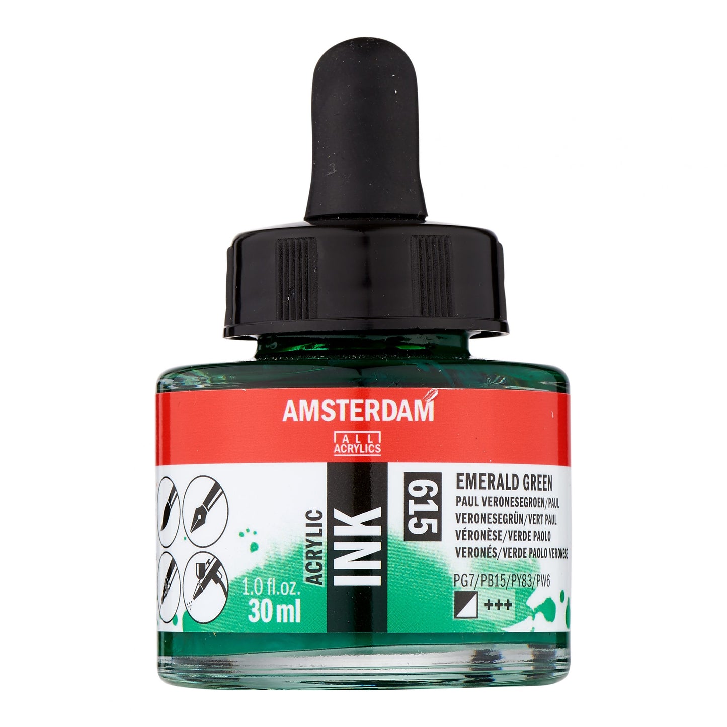 Amsterdam - Acrylinkt Fles 30 Ml Paul Veronesegroen 615