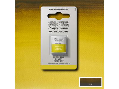 Winsor & Newton - Professional Watercolour H/Pan Green Gold Row Uv 3