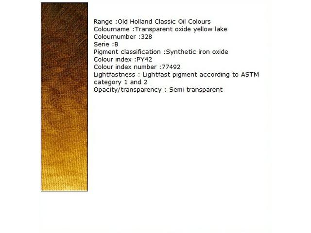 Holland - Oil Transparent Oxide Yellow Lake 40Ml