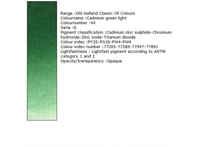Holland - Oil Cadmium Green Light 40Ml