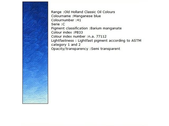 Holland - Oil Manganese Blue Extra 40Ml