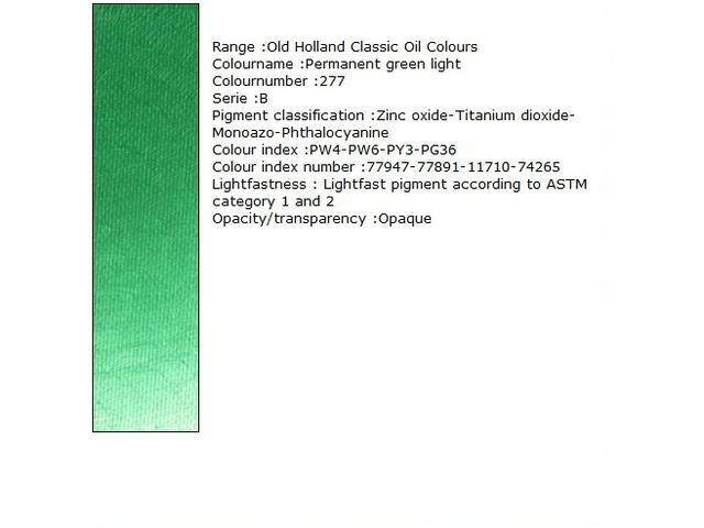 Holland - Oil Permanent Green Light 40Ml