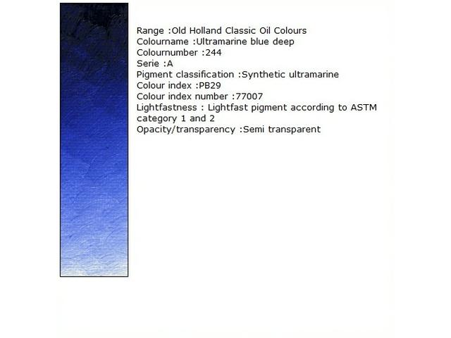 Holland - Oil Ultramarine Blue Deep 40Ml