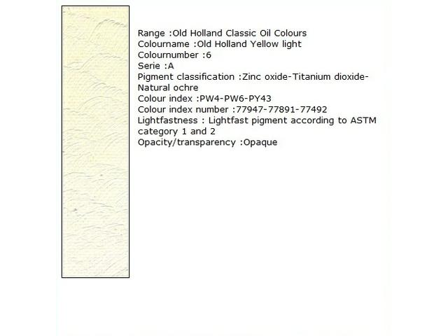 Oldholland - Old Holland Oil Yellow Light 60Ml