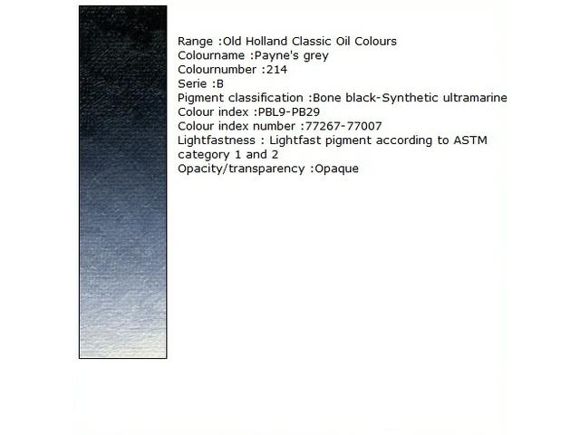 Holland - Oil Payne'S Grey 40Ml