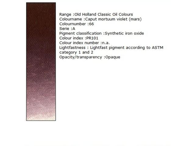 Holland - Oil Caput Mortuum Violet (Mars) 40Ml