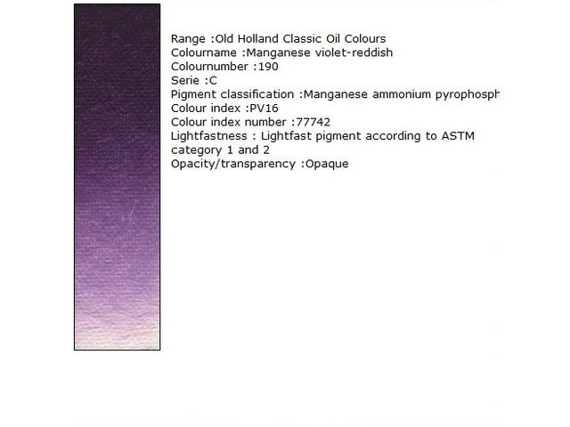 Holland - Oil Manganese Violet Reddish 40Ml