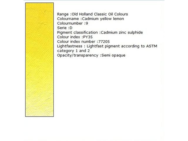 Holland - Oil Cadmium Yellow Lemon 40Ml