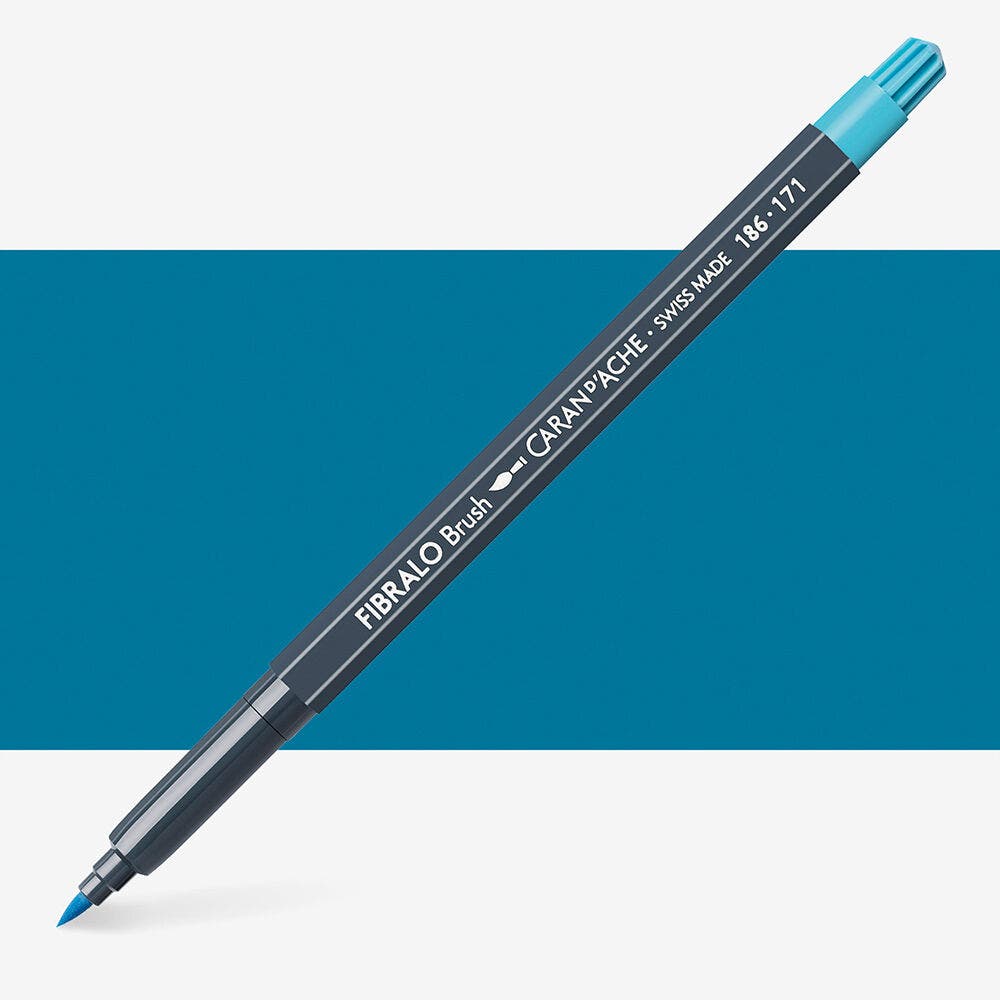 Caran D'Ache - Classic Fibralo Brush Turquoise Blue Uv 10