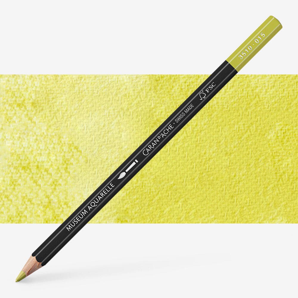 Caran D'Ache - Artist Museum Pencil Olive Yellow-Fsc Uv 3