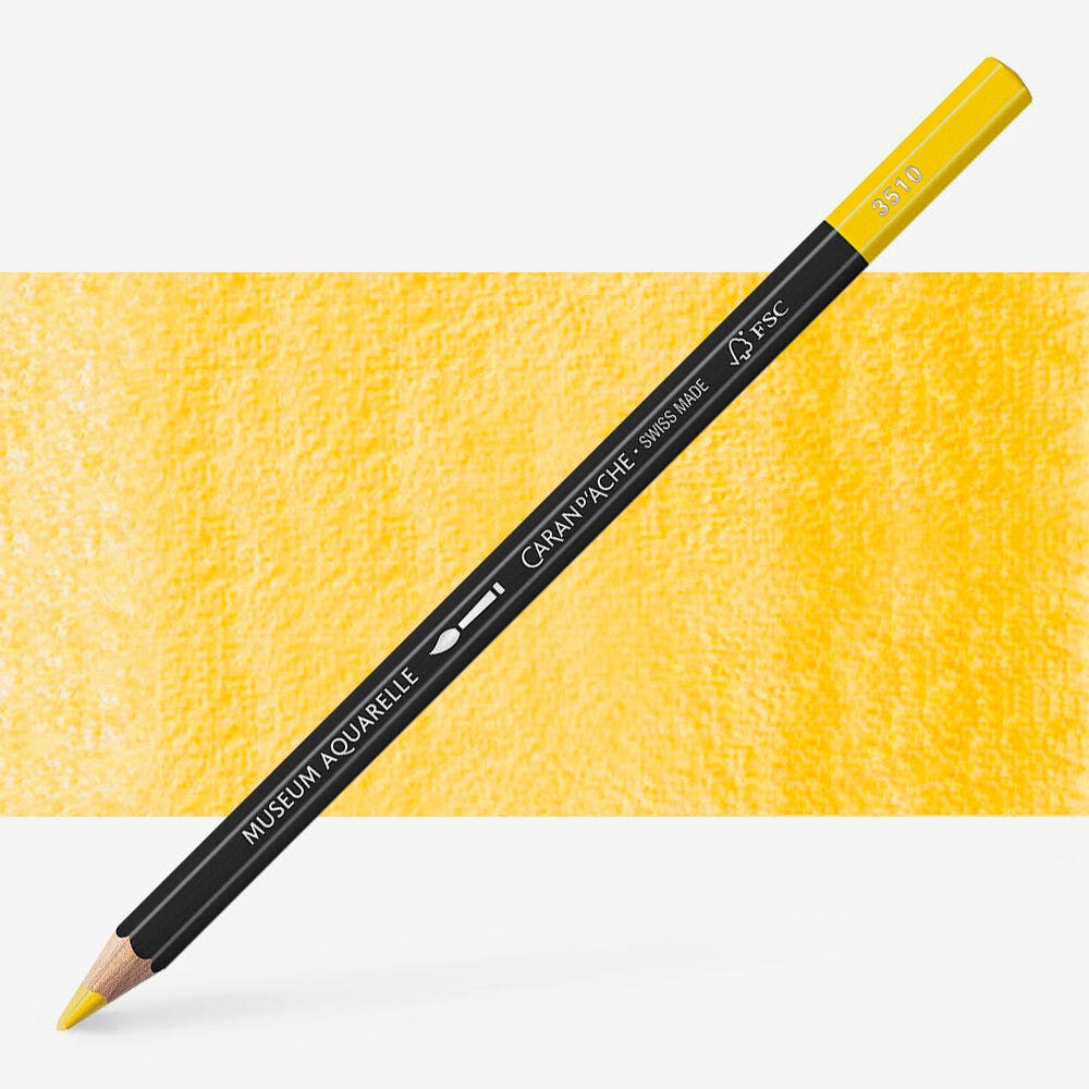 Caran D'Ache - Artist Museum Pencil Golden Yellow-Fsc Uv 3