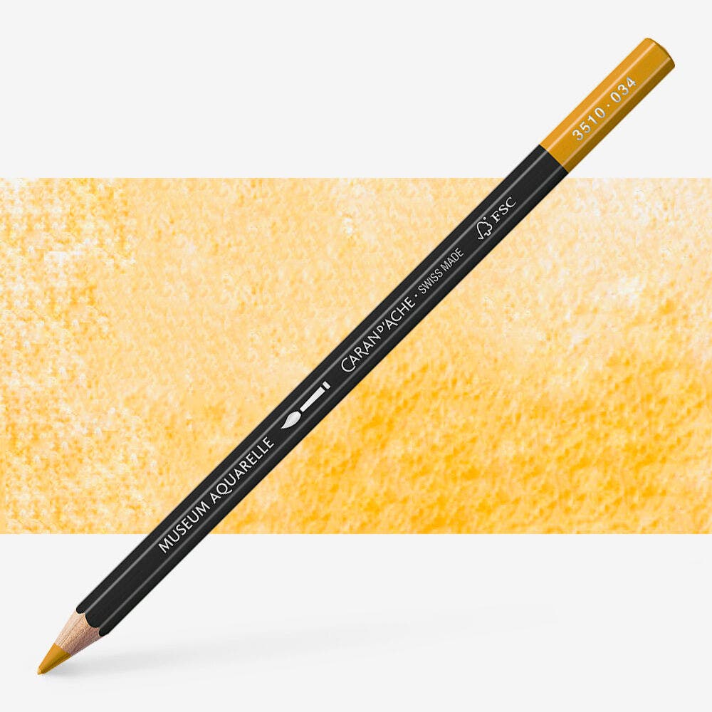 Caran D'Ache - Artist Museum Pencil Yellow Ochre-Fsc Uv 3