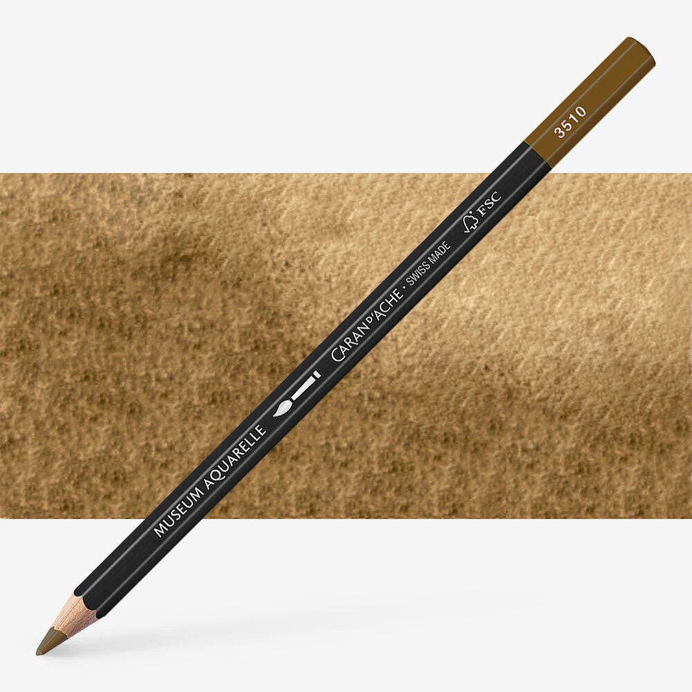 Caran D'Ache - Artist Museum Pencil Olive Bro -Fsc Uv 3