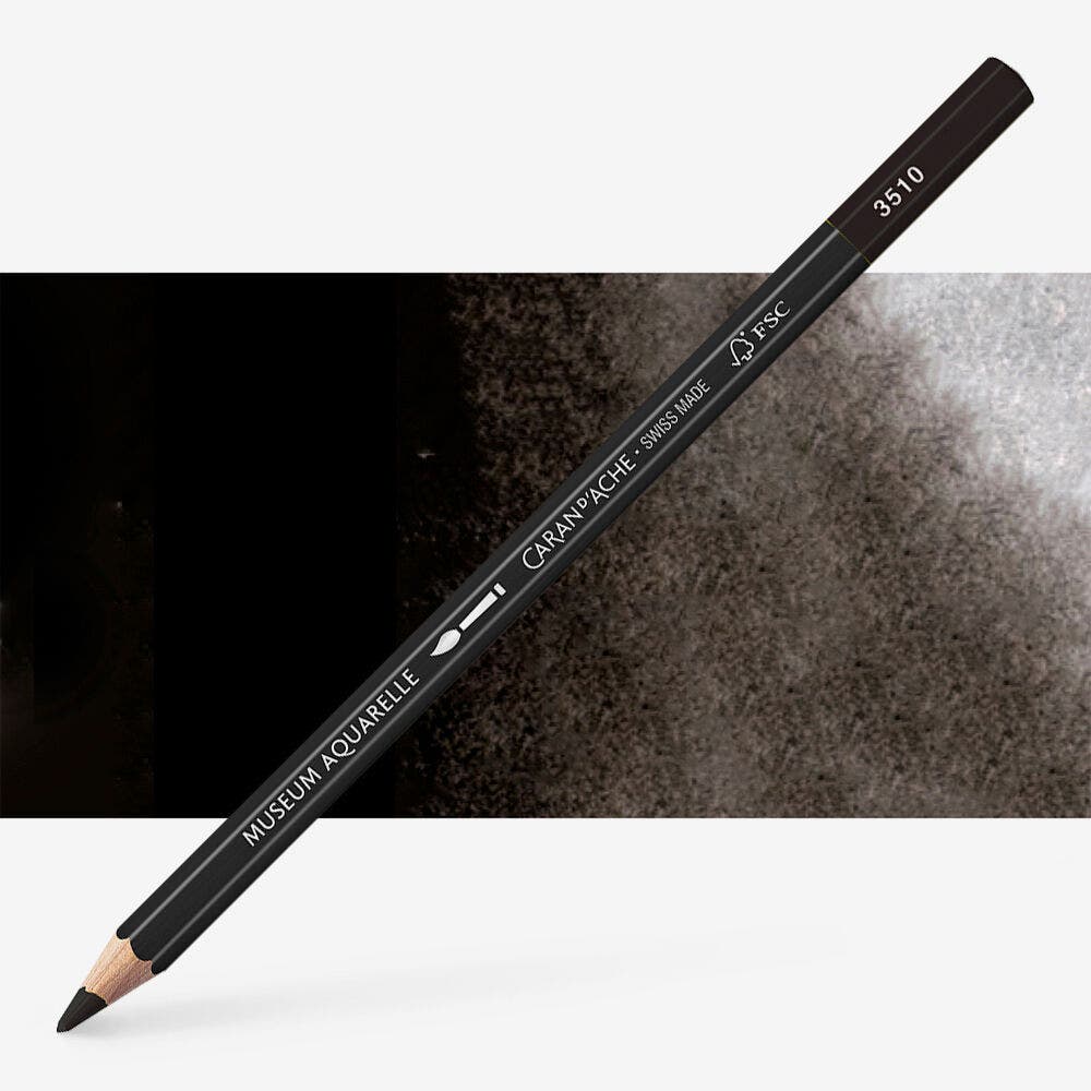 Caran D'Ache - Artist Museum Pencil Ivory Black-Fsc Uv 3