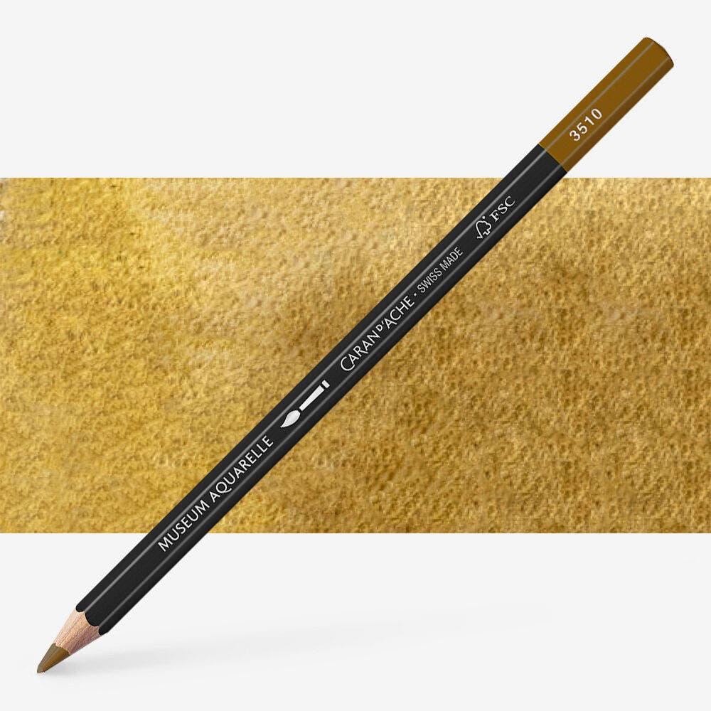 Caran D'Ache - Artist Museum Pencil Bro Olive 50%-Fsc Uv 3