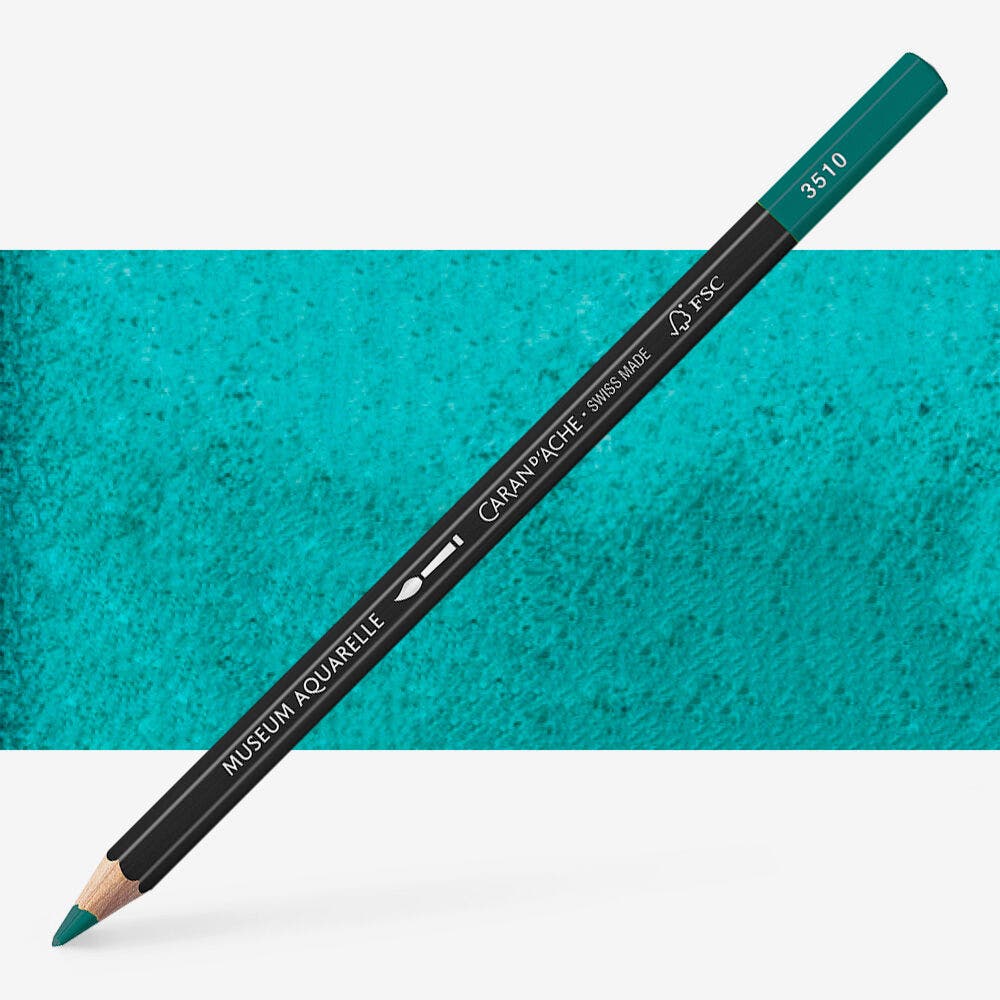 Caran D'Ache - Artist Museum Pencil Dark Sap Green-Fsc Uv 3