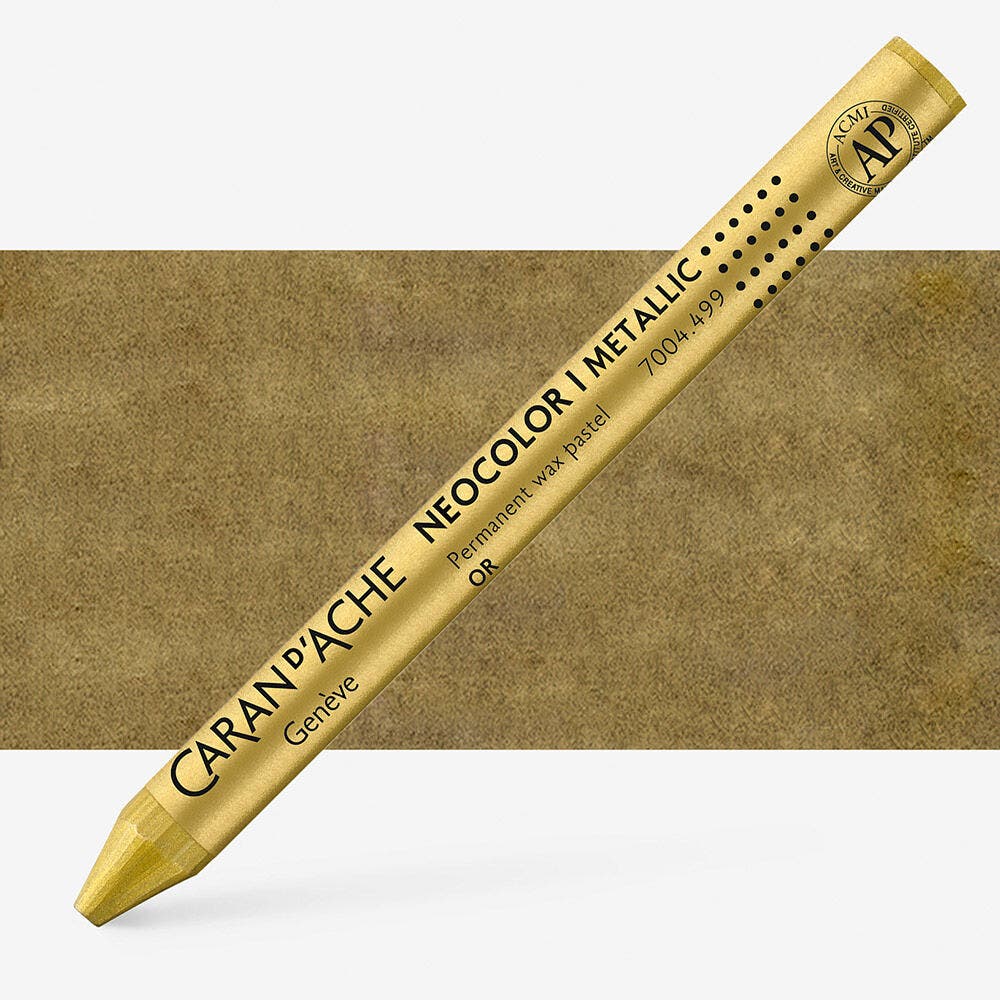 Caran D'Ache - Classic Neocolor I Metallic Gold Uv 10