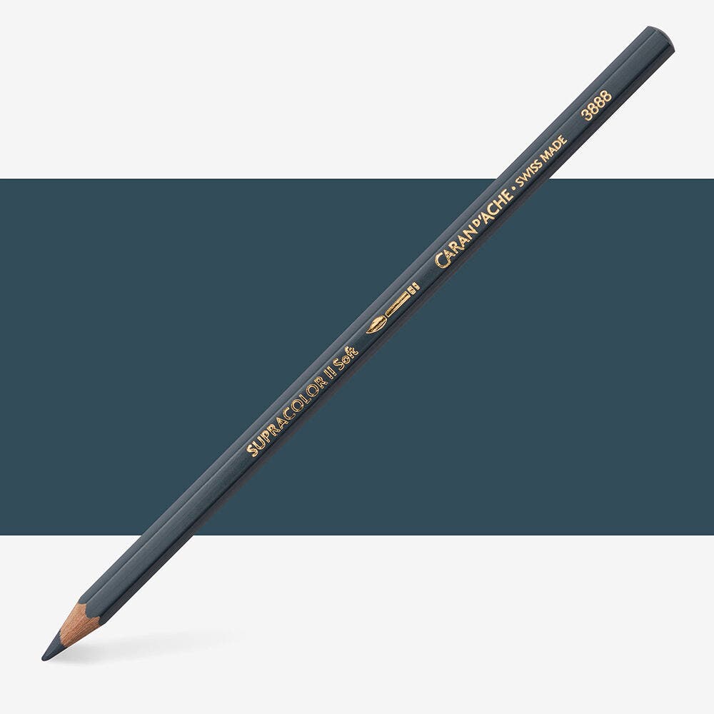 Caran D'Ache - Classic Supracolor Penc.Greyish Blk-Fsc Uv 12