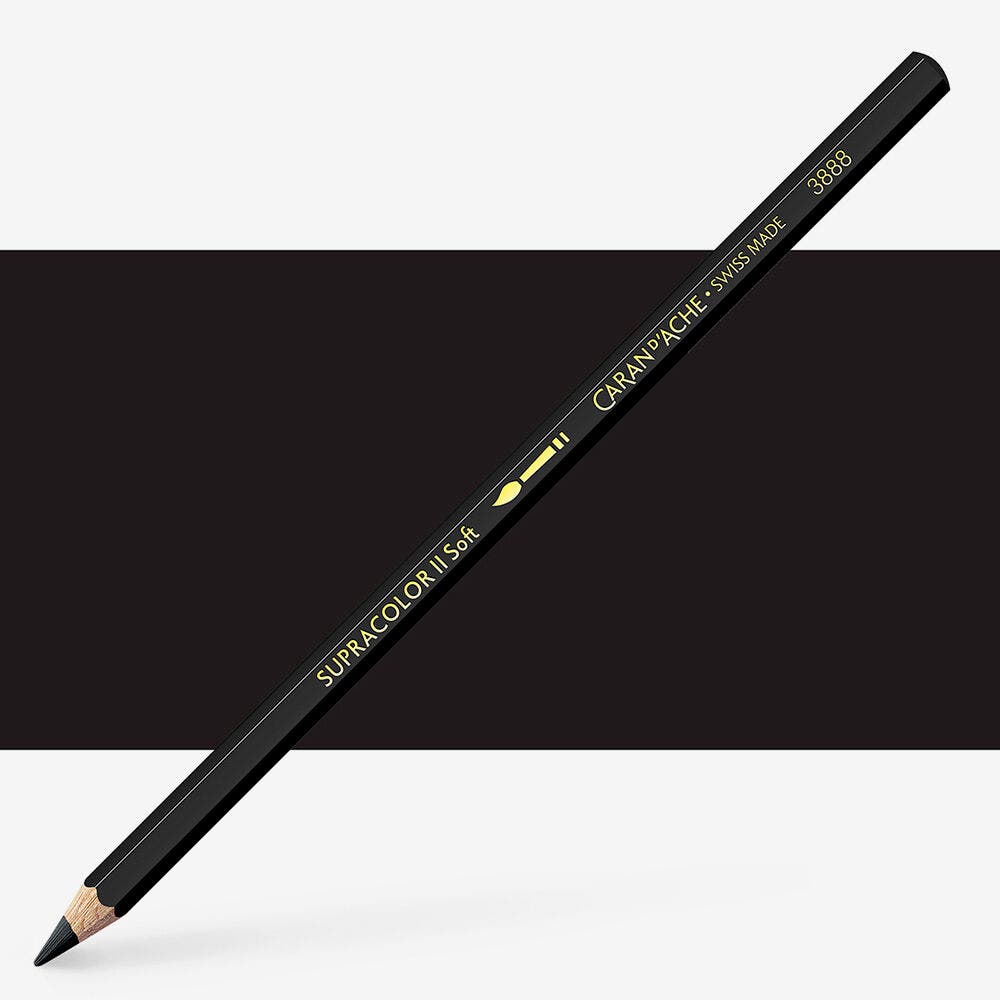 Caran D'Ache - Classic Supracolor Pencil Black-Fsc Uv 12