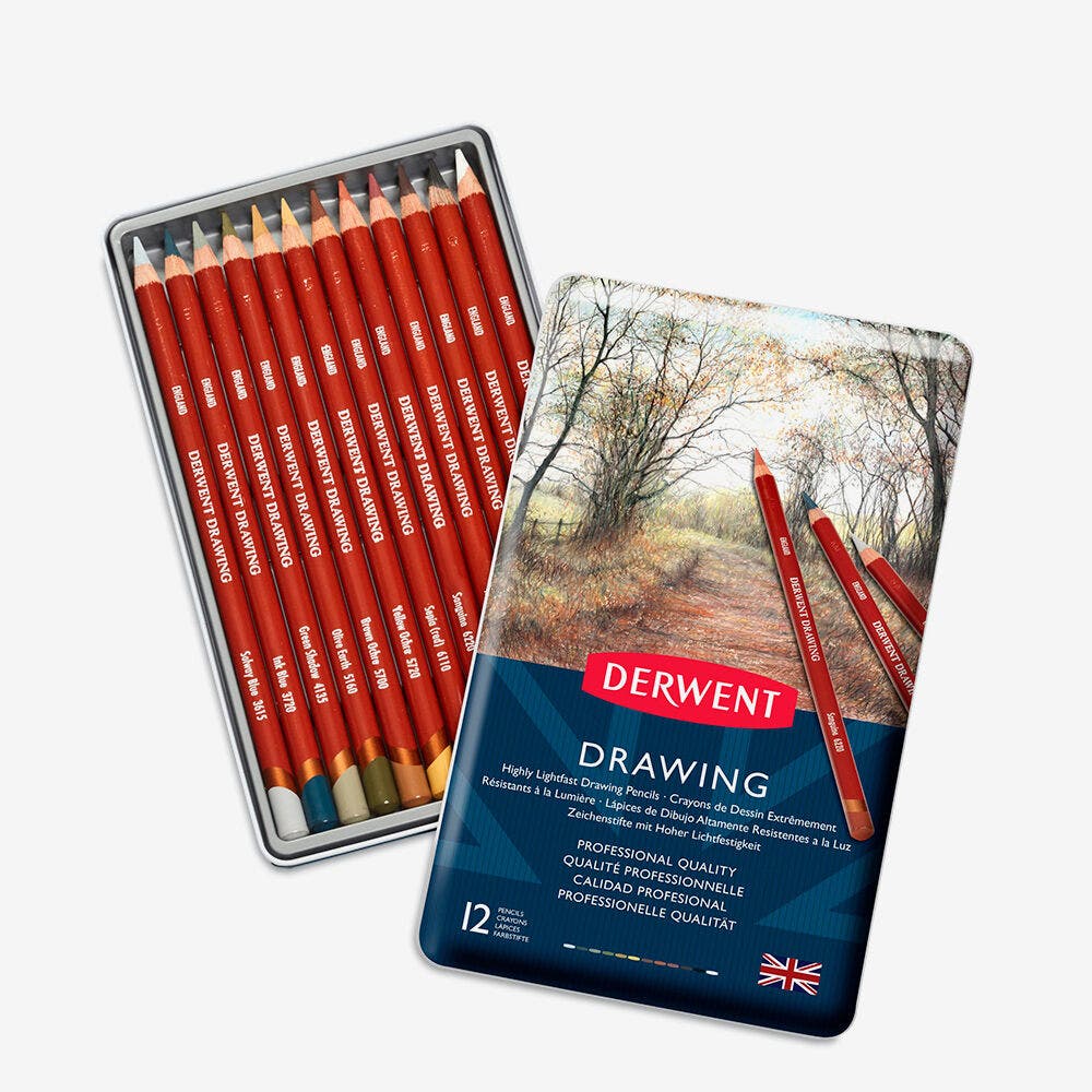 Derwent - Drawing Pencils (12) Tin