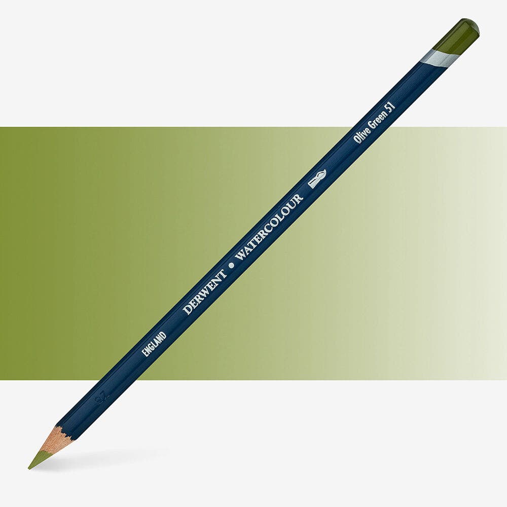 Derwent - 51 Watercolour Pen. Olive Green