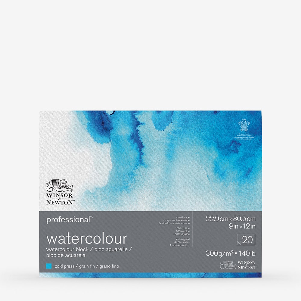 Winsor & Newton - Prof Aquarelpapier Gf Blok 300Gr 20 Vel 22,9X31Cm Uv 1