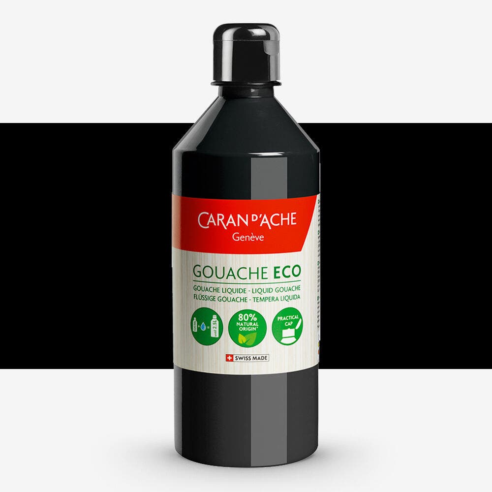 Caran D'Ache - Gouache Eco Liquid 500Ml Black Uv 1