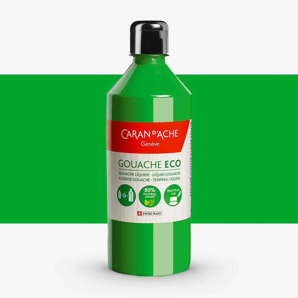 Caran D'Ache - Gouache Eco Liqu.500Ml Yellow Green Fluo Uv 1