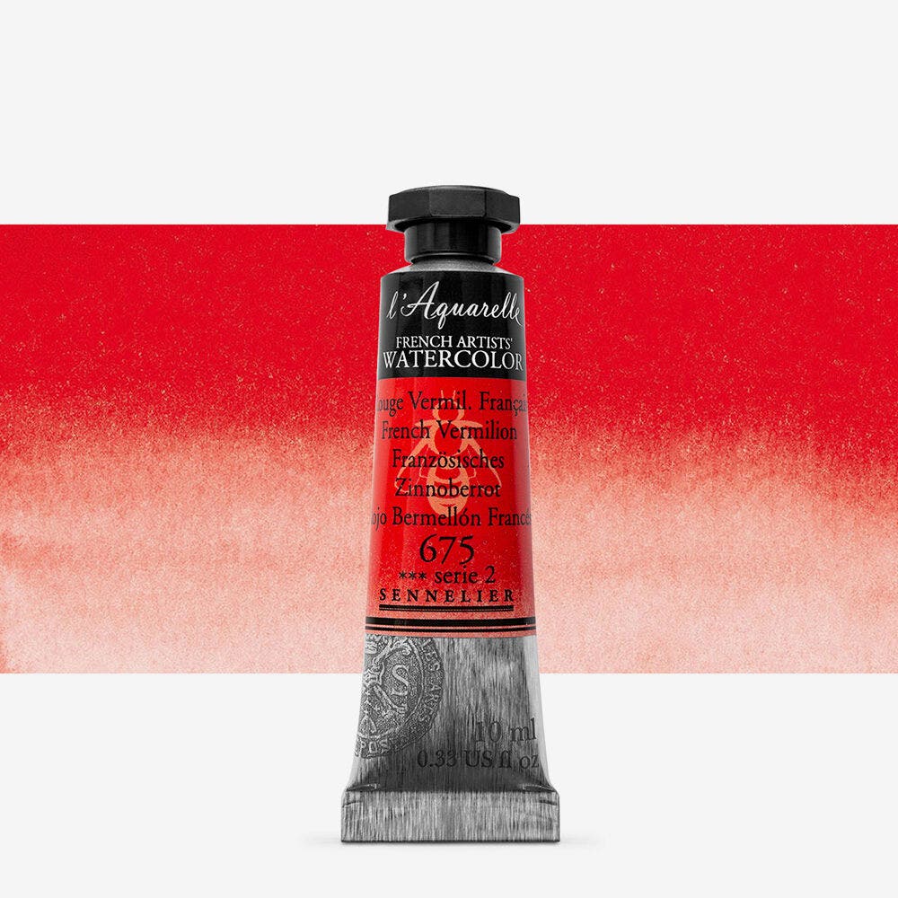 Sennelier - Aquarelle Extra Fine Tube 10Ml Rouge Vermillon Français S2