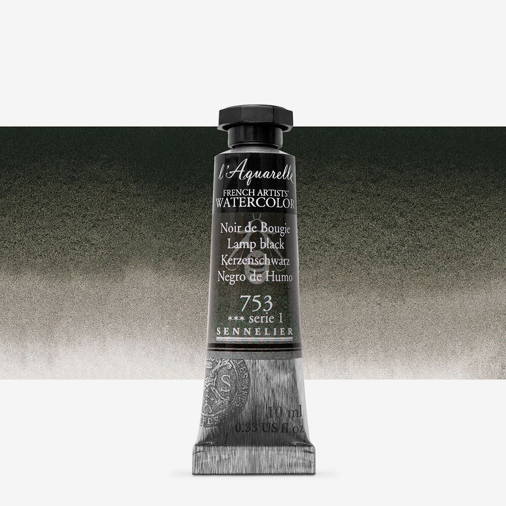 Sennelier - Aquarelle Extra Fine Tube 10Ml Noir De Bougie S1