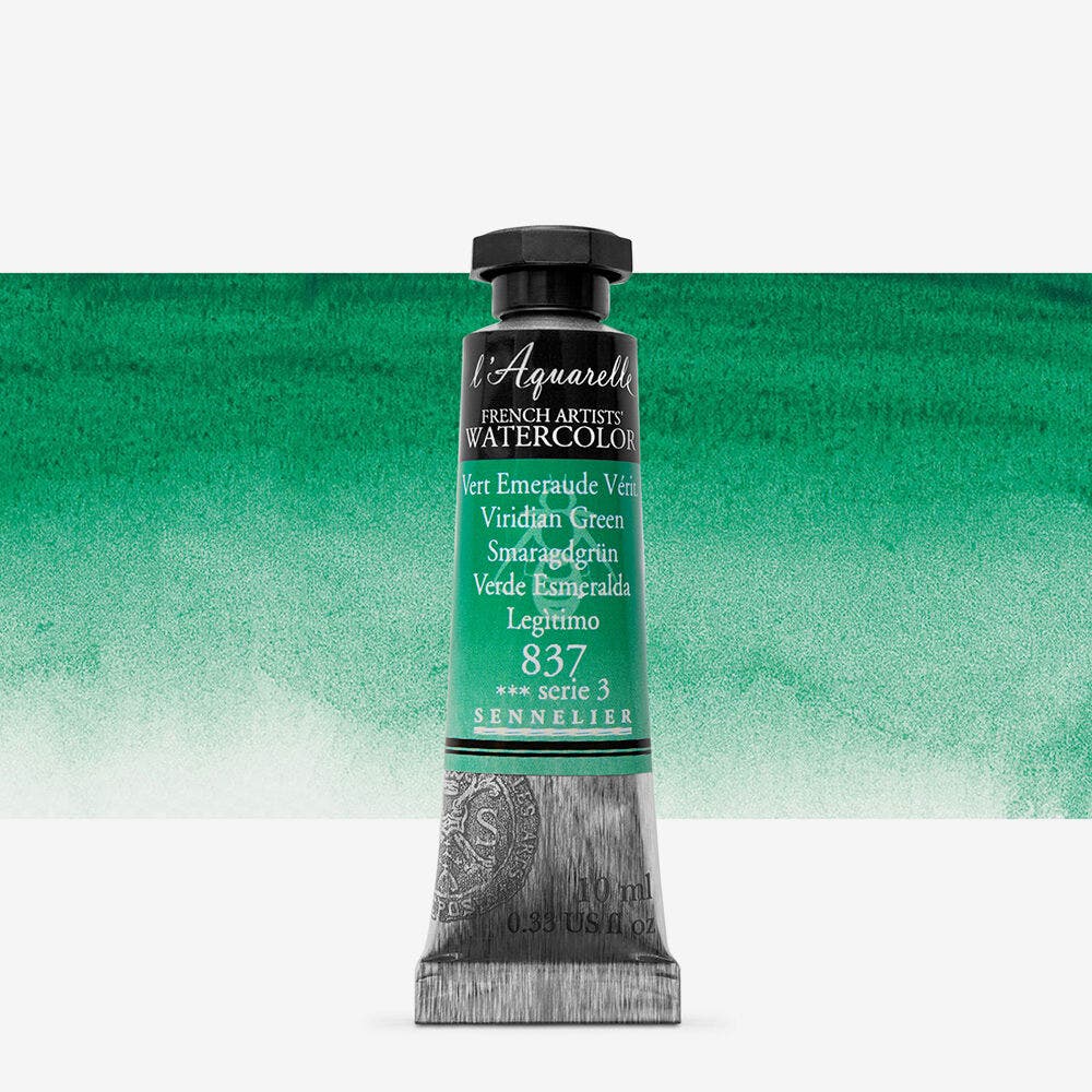 Sennelier - Aquarelle Extra Fine Tube 10Ml Vert √Âmeraude S3