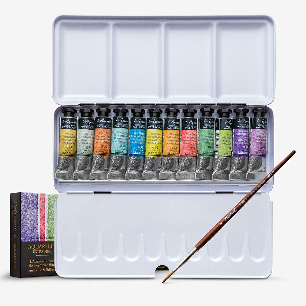 Sennelier - Boite Metal Aquarelle Extra Fine IriséE