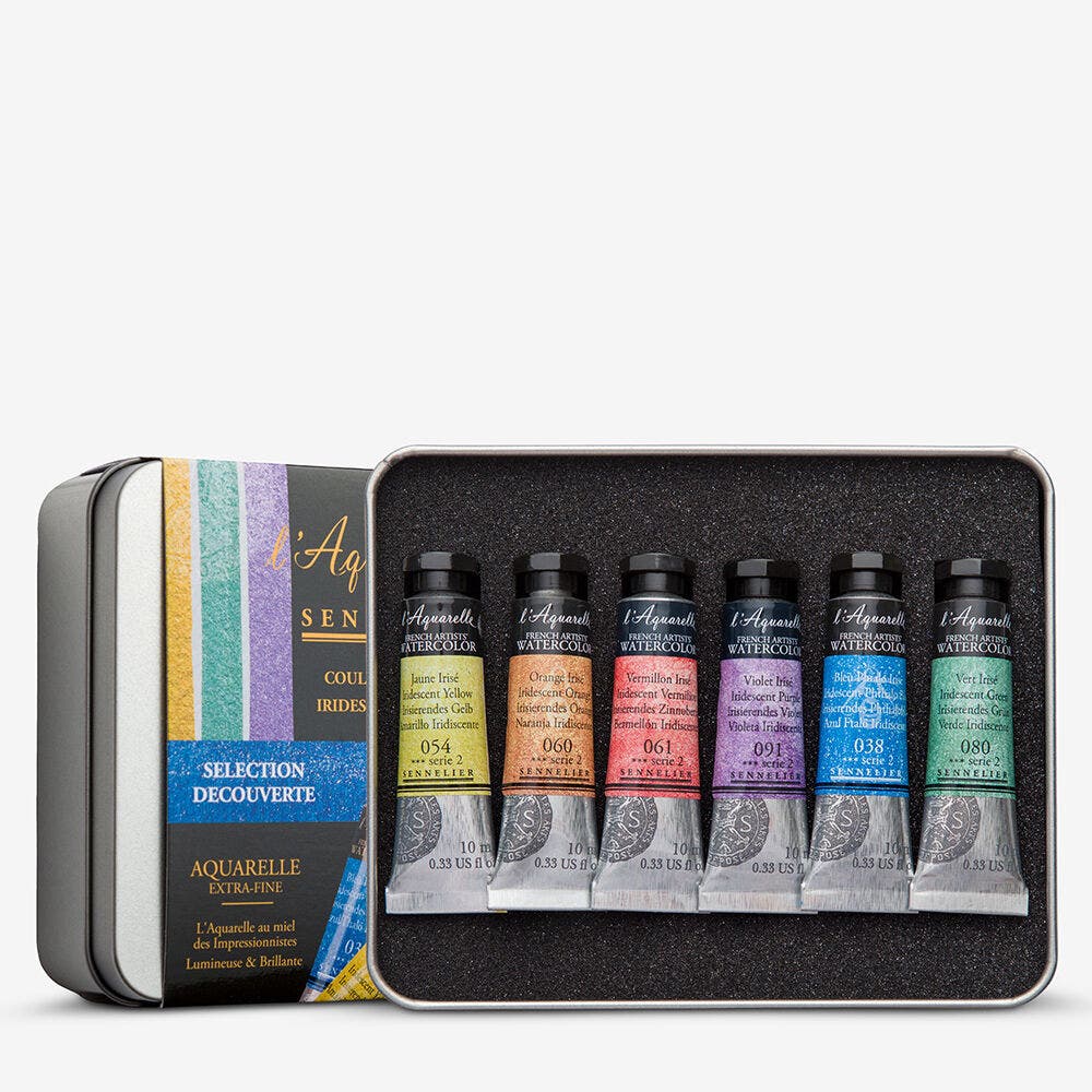 Sennelier - Boite MéTal 6 Tubes 10 Ml Aquarelle Extr