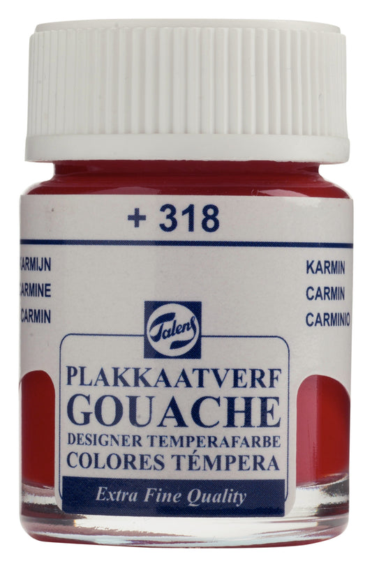 Talens - Gouache Extra Fine Quality Fles 16 Ml Karmijn 318