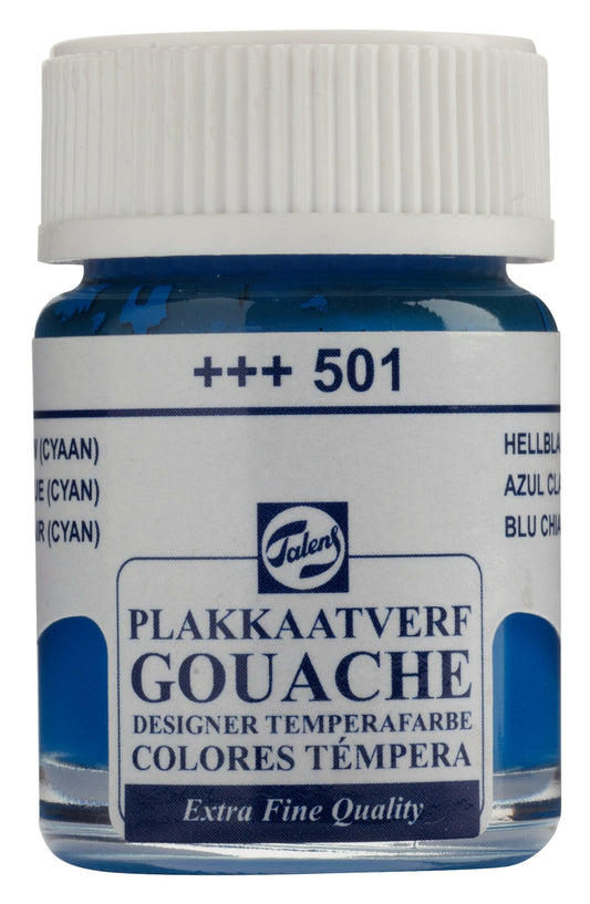 Talens - Gouache Extra Fine Quality Fles 16 Ml Lichtblauw (Cyaan) 501
