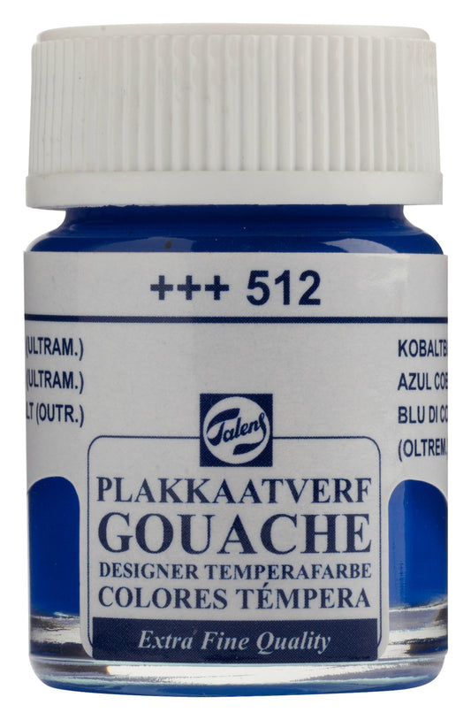 Talens - Gouache Extra Fine Quality Fles 16 Ml Kobaltblauw (Ultramarijn) 512