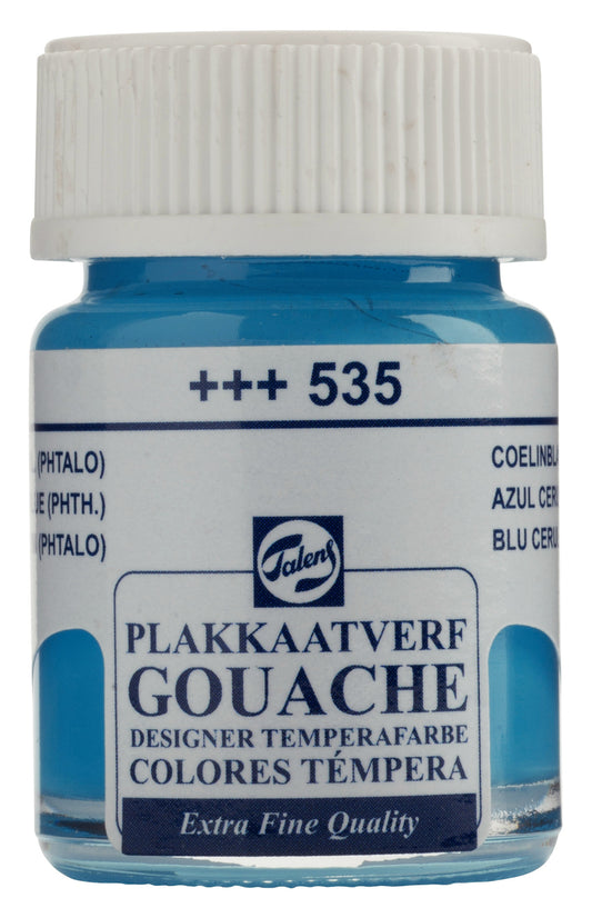 Talens - Gouache Extra Fine Quality Fles 16 Ml Ceruleumblauw (Phtalo) 535