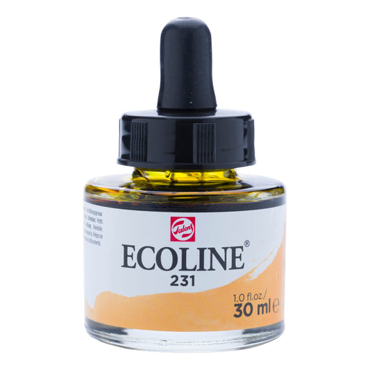 Ecoline - Vloeibare Waterverf Fles 30 Ml Goudoker 231