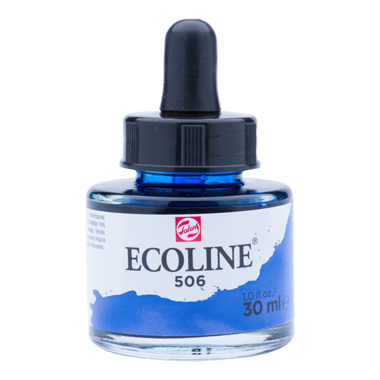 Ecoline - Vloeibare Waterverf Fles 30 Ml Ultramarijn Donker 506