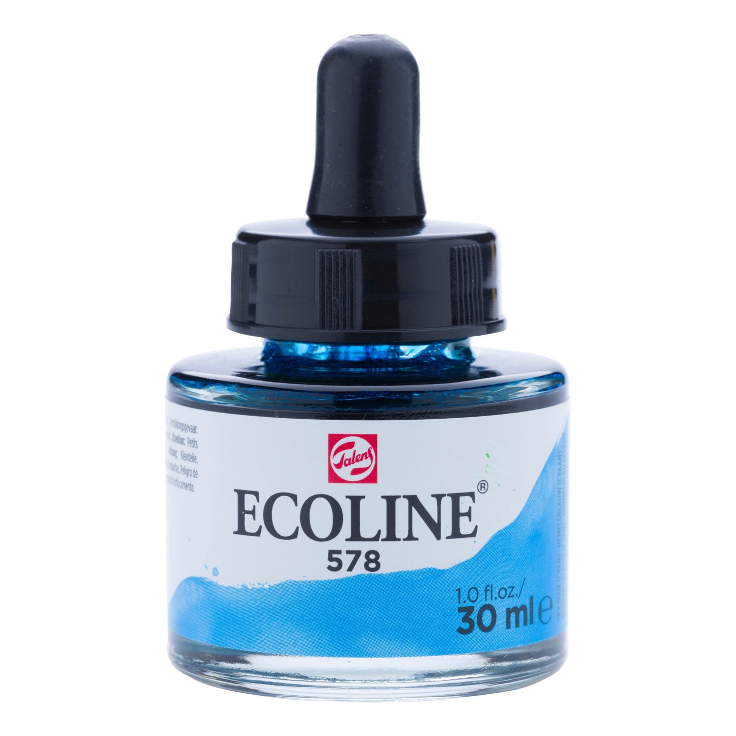 Ecoline - Vloeibare Waterverf Fles 30 Ml Hemelsblauw (Cyaan) 578