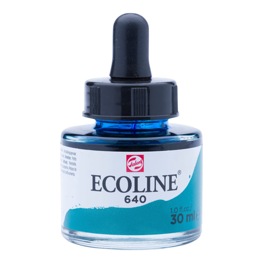 Ecoline - Vloeibare Waterverf Fles 30 Ml Blauwgroen 640
